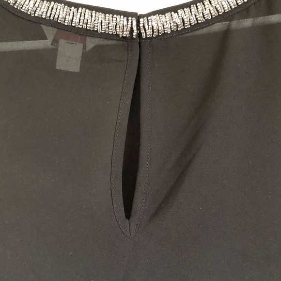 Guess Sheer Top with Beaded Neck - Picture 7 of 8
